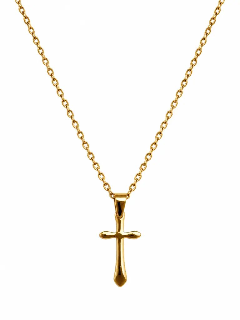 Elegant Gold Cross Necklace.webp