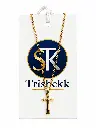 Gold Cross Necklace on Branded Jewelry Card.webp