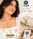 Trishekk Gold Cross Necklace Advertisement.webp