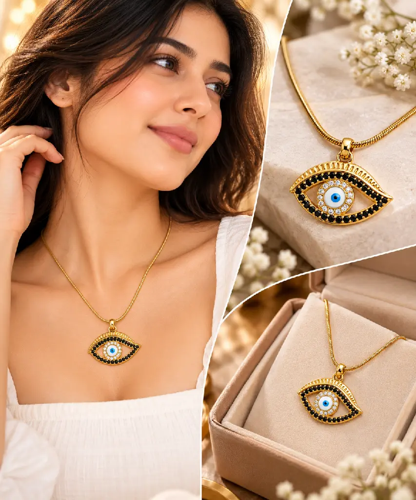 Golden Eye Necklace Editorial Ad.webp
