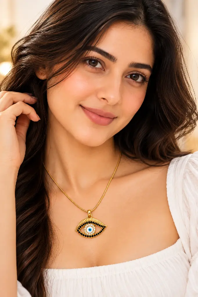 Elegant Evil Eye Necklace Portrait.webp