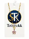 Gold Flower Pendant Necklace Display.webp