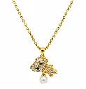Pavé Gold Butterfly Pearl Necklace.webp