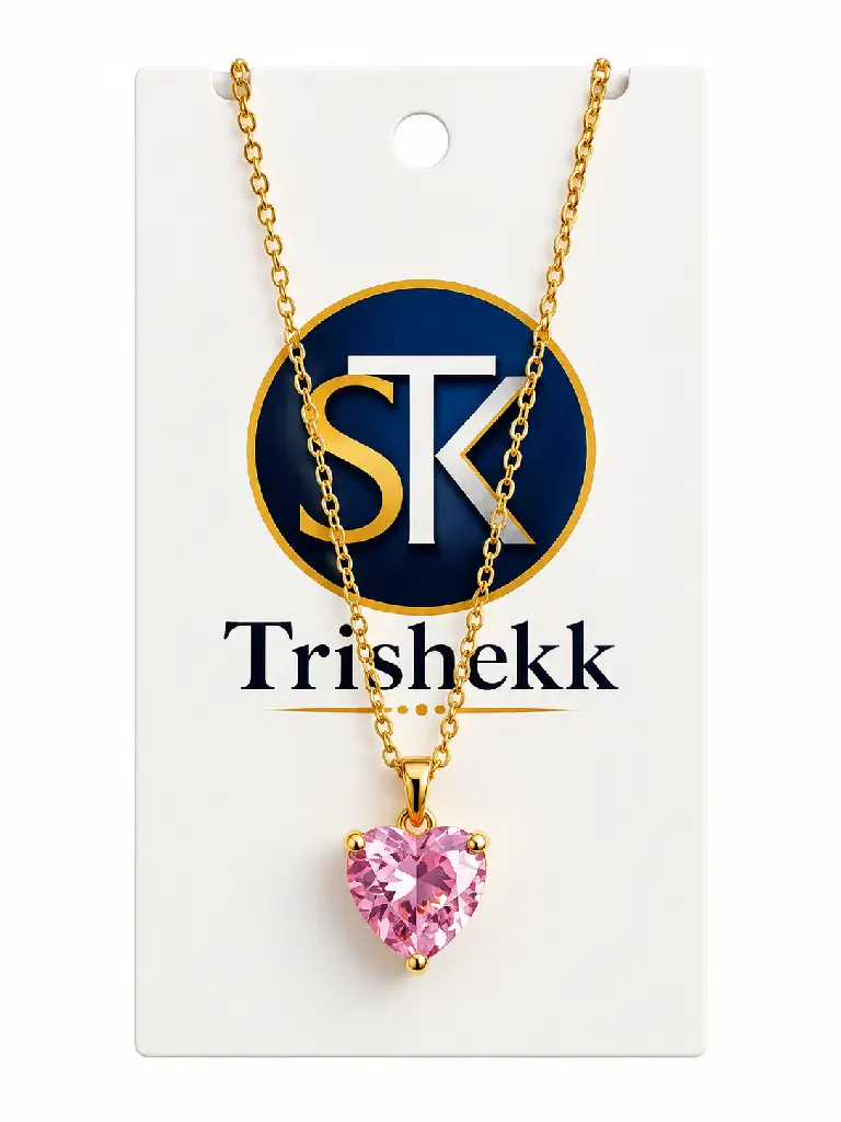 Trishekk Gold Heart Necklace Card.webp