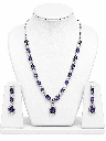 AD Jewellery Stylish Women Necklace Set (Purple)