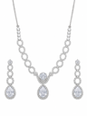 AD Jewellery Stylish Women Necklace Set (White)