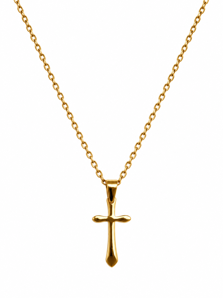 Christmas crossed pendent necklace