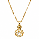 Stylish Octopus Inspired Necklace – Gold Tone Pendant with Sparkling Stone
