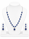 AD Jewellery Stylish Women Necklace (Blue)