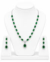 AD Jewellery Stylish Women Necklace Set (Green)