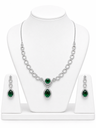 AD Jewellery Stylish Women Necklace Set (Green)